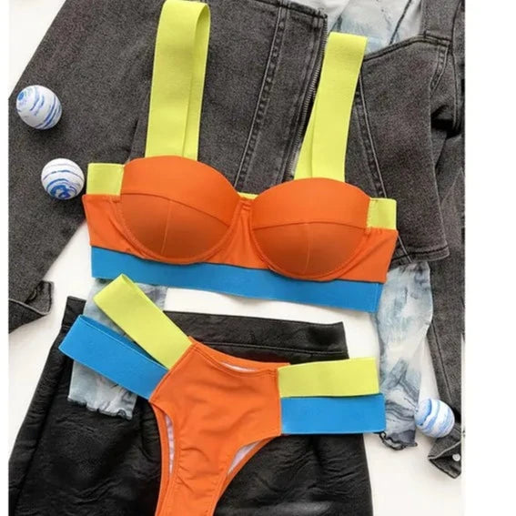 Patchwork Sexy Swimwear