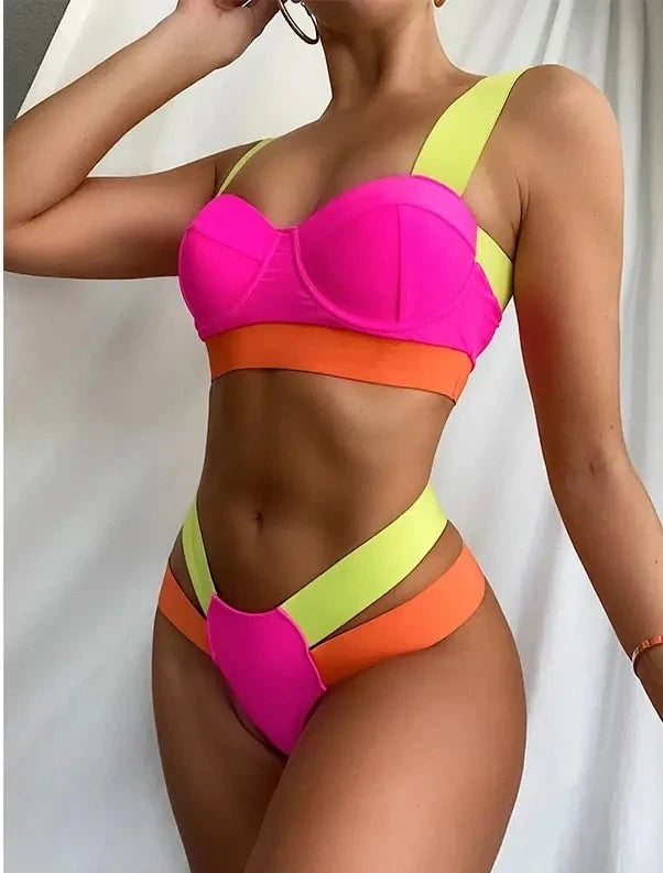 Patchwork Sexy Swimwear